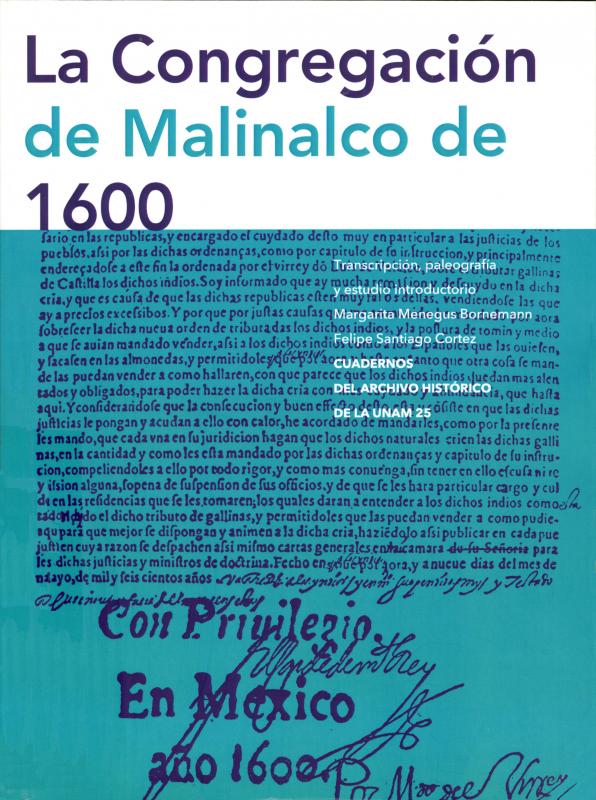 Portada La Congregación de Malinalco de 1600