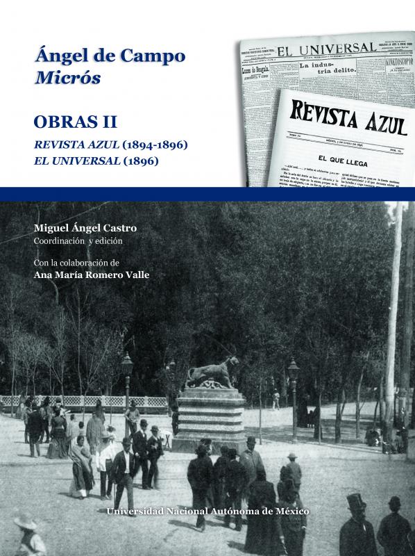 Portada Obras II: Revista Azul (1894)
