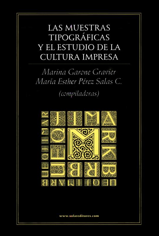 Portada Las muestras tipográficas y el estudio de la cultura impresa