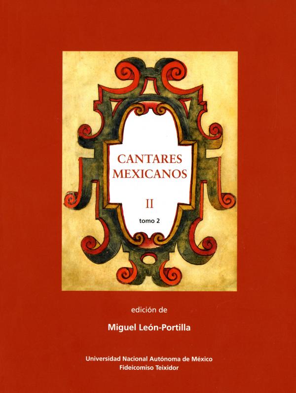 Portada Cantares mexicanos (vol. 2, t. 2)