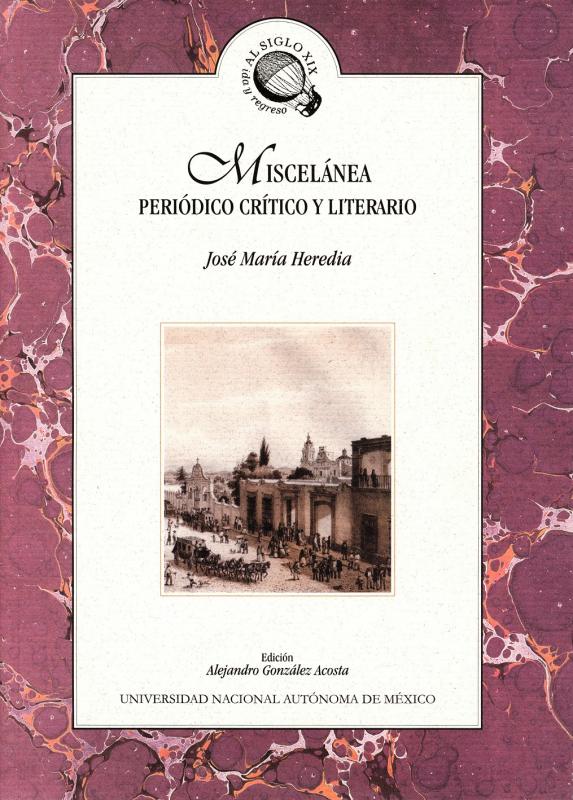 Portada Miscelánea. Periódico crítico y literario