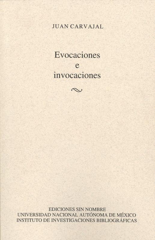 Portada  Evocaciones e invocaciones