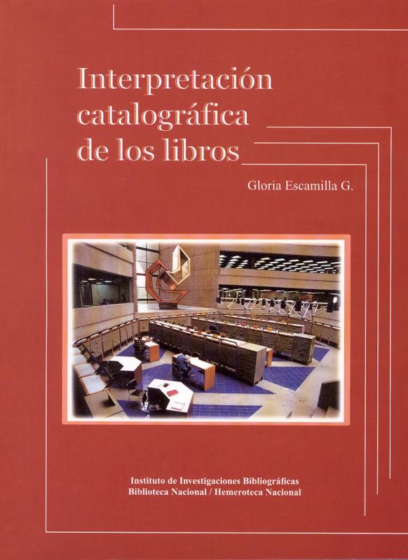 Portada Interpretación catalográfica de los libros